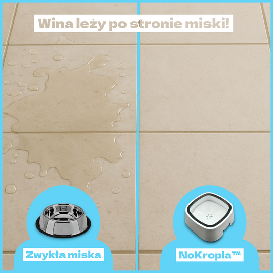 NoKropla™ - Miska z inteligentnym ogranicznikiem chlapania.